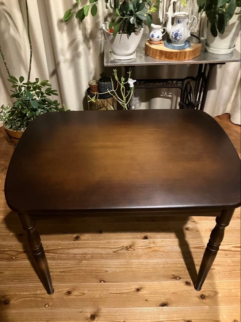 昭和レトロ　ダイニングテーブル　飛騨産業　キツツキマーク　２人用