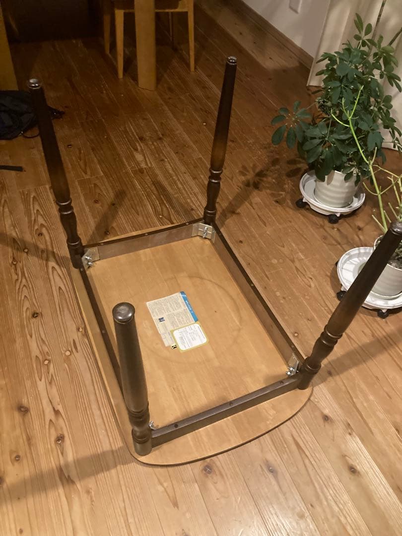 昭和レトロ　ダイニングテーブル　飛騨産業　キツツキマーク　２人用