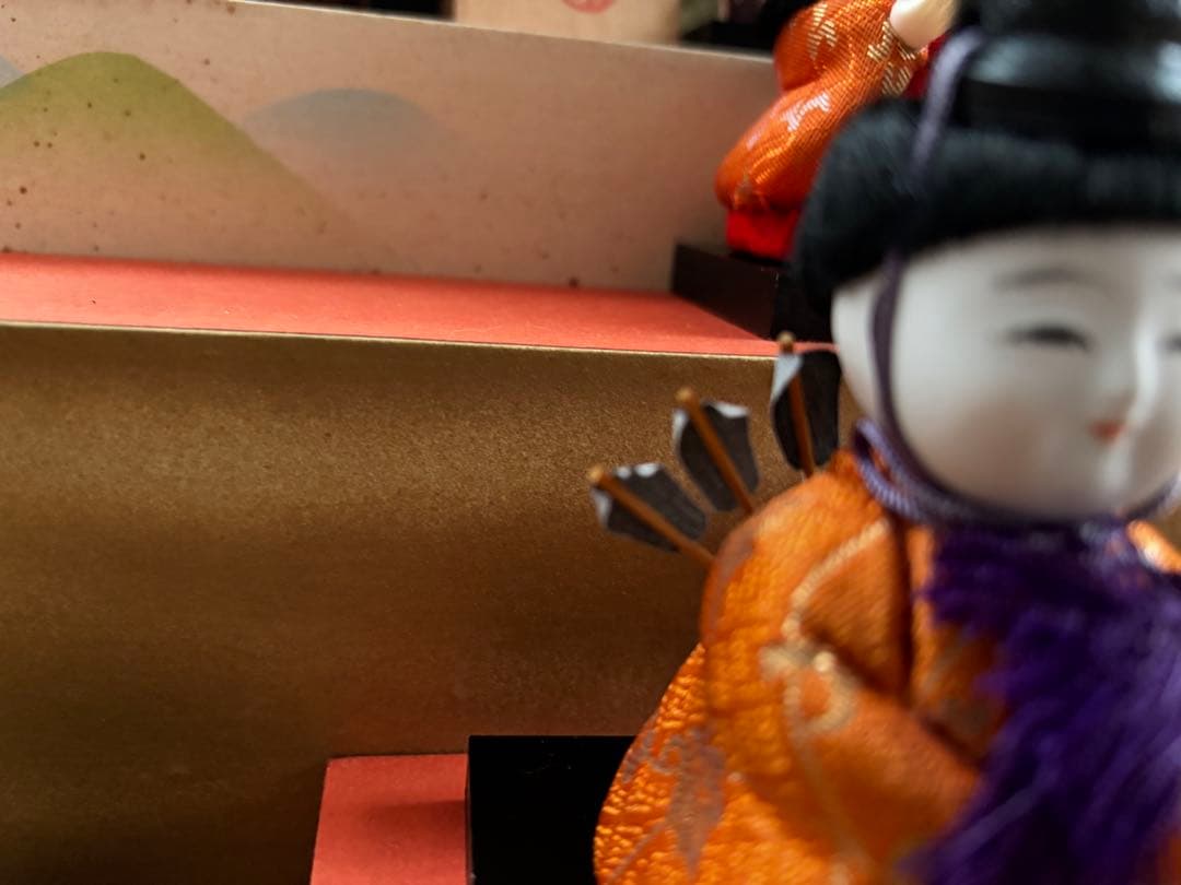 摩多呂雛人形 ガラスケース付き電気、オルゴール付き