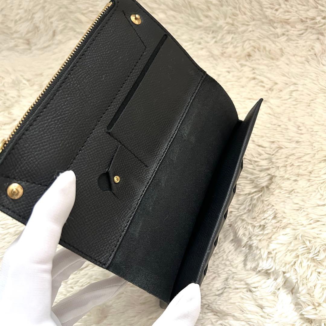 ✨美品✨MOKU 小さく薄い長財布UNO ver.１ノブレッサカーフレザー　黒