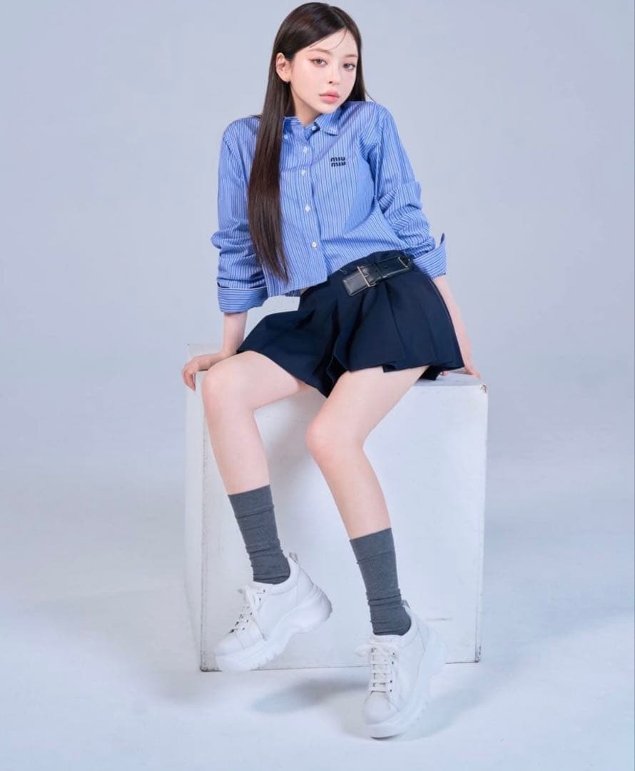 鈴木あみさんコラボ　platform sneaker Lサイズ　ホワイト