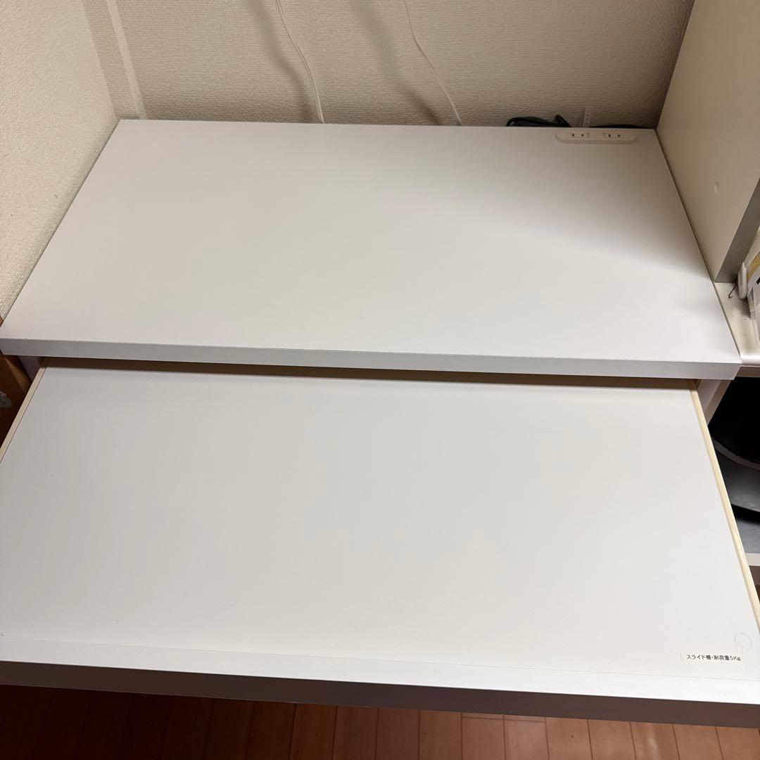 美品DINOS ホワイト キッチンワゴン　約76cmx45cmx高さ85cm