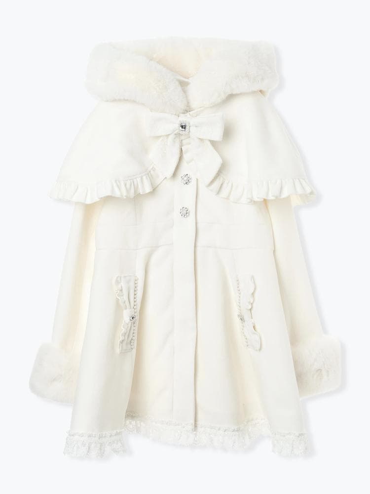 [NOEMIE]新品ケープフリルドーリーフレアコート