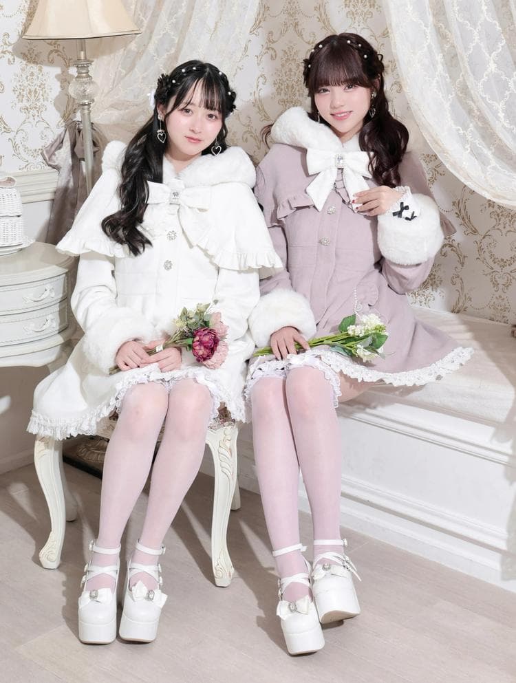 [NOEMIE]新品ケープフリルドーリーフレアコート