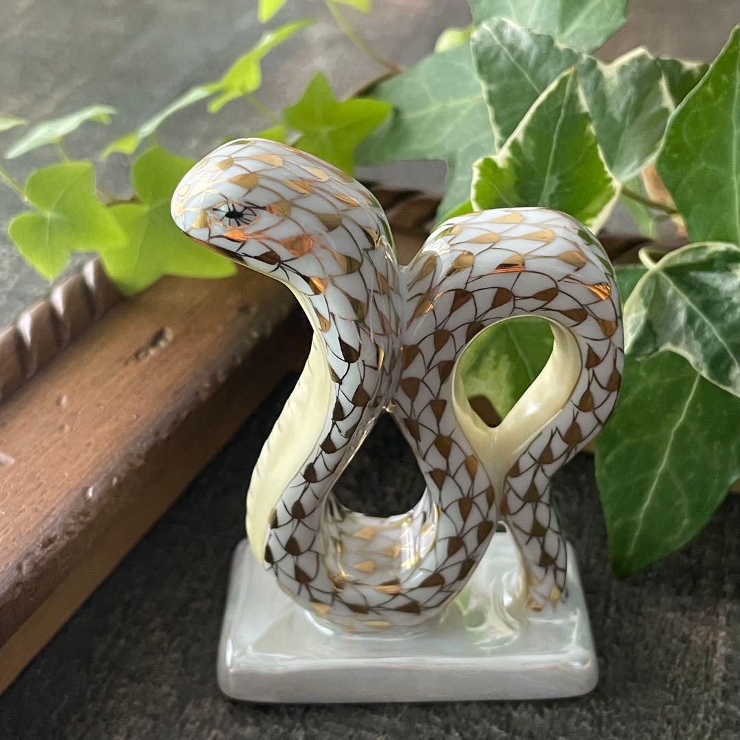 HEREND ゾディアック　十二支フィギュリン　金　2013年 ヘビ