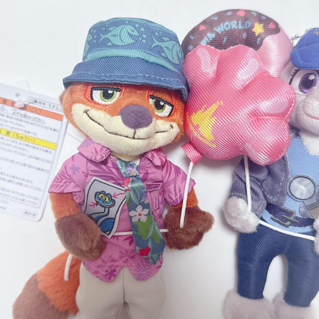 ディズニー　ズートピア2 ズートピア　ニック　ジュディ　ぬいぐるみバッジ