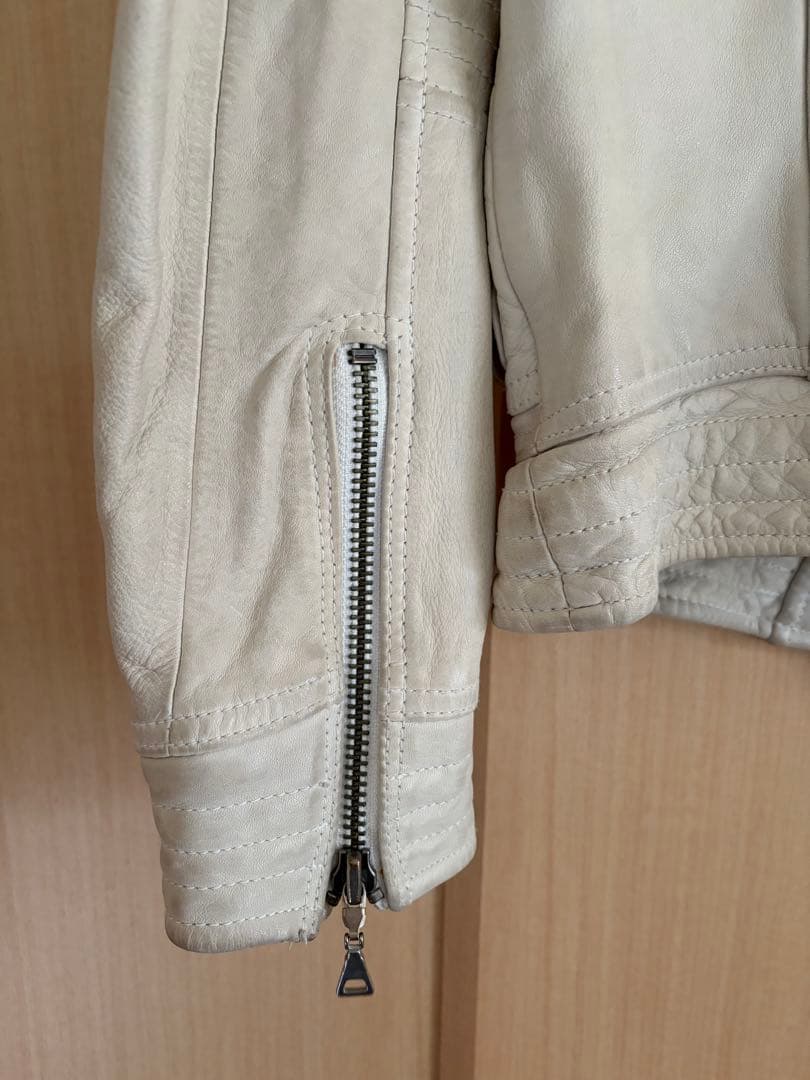 【美品】abx エービーエックス シングルライダースレザージャケット 牛革