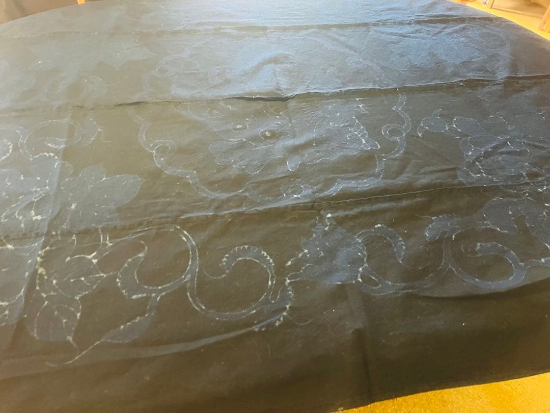 明治時代の筒描　揚羽蝶✴︎藍染タペストリー