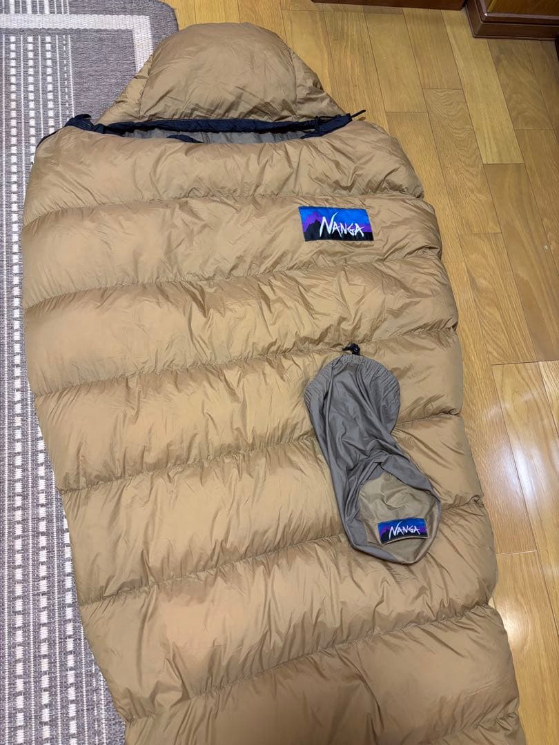 NANGA オリジナルシェラフ360寝袋 ベージュ 収納袋付き