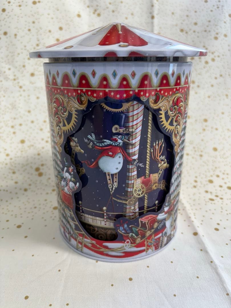 KALDI カルディクリスマスオルゴール缶　　3個