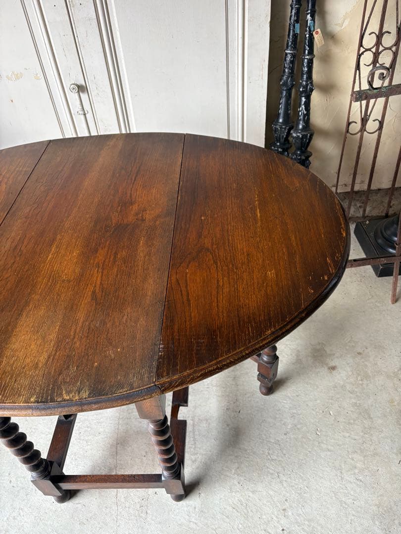 オークバタフライテーブル/ゲートレッグテーブル