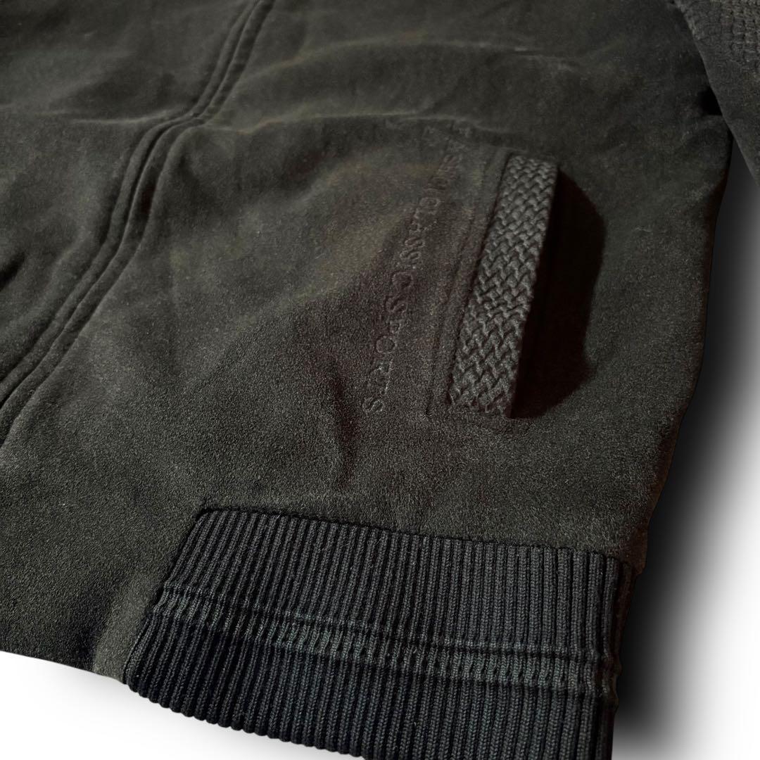 vintage起毛スタンドカラージャケット希少デザインウール調CBOYブラックL