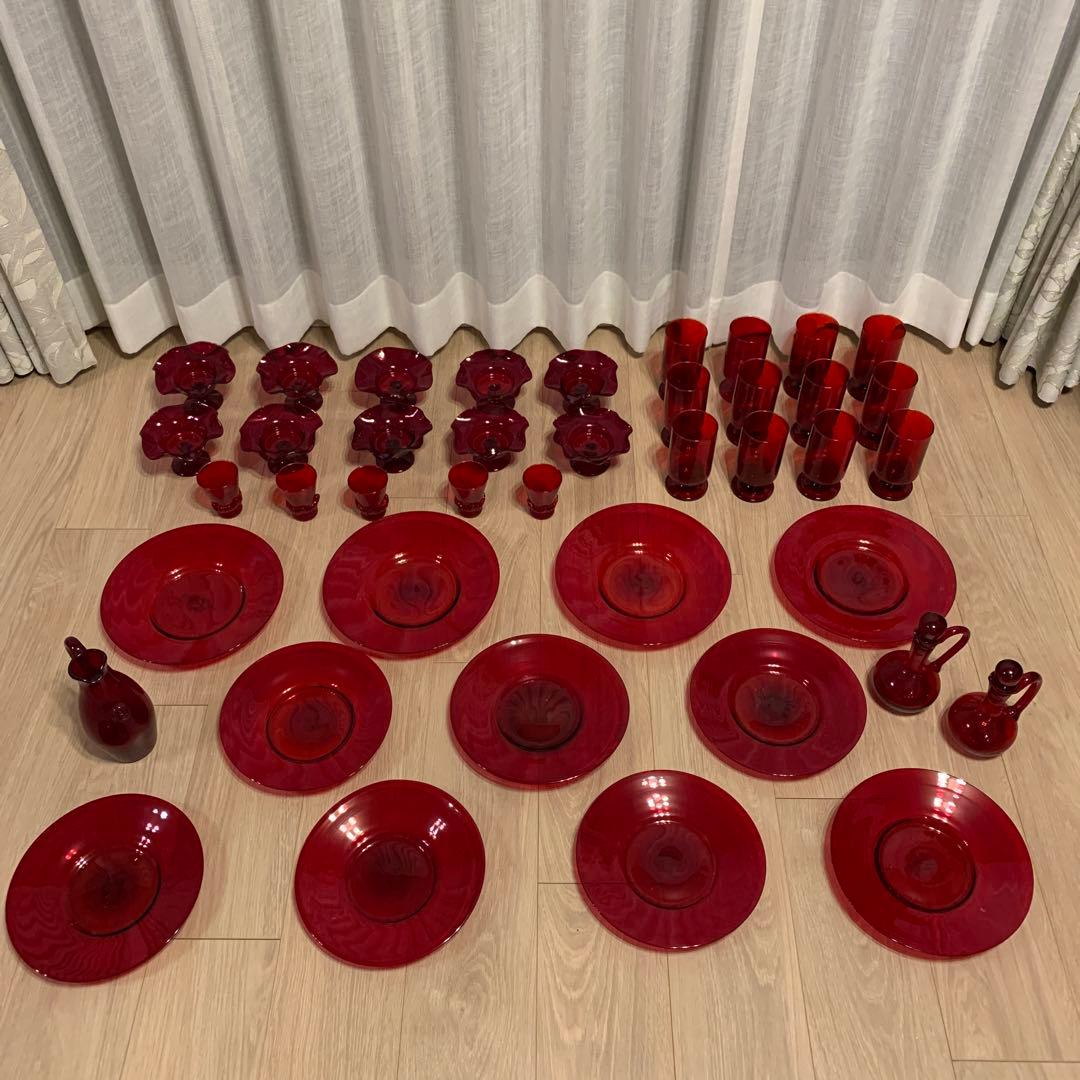 メキシコ　手作りガラス食器　全41点