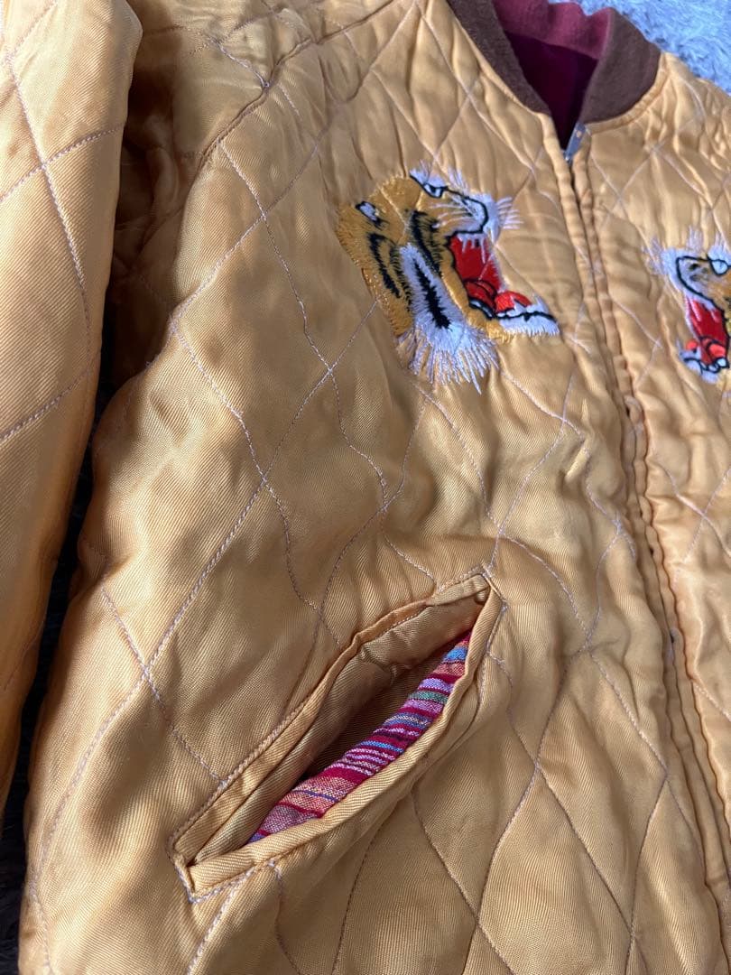 おこ テーラー東洋　港商　スカジャン　別珍　ブルドッグ　虎