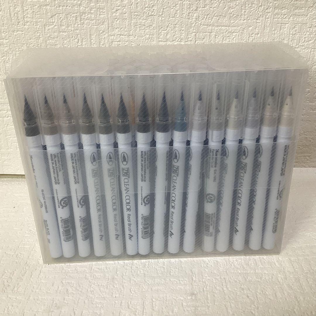 呉竹 カラーペン 筆ペン ZIG クリーンカラー リアルブラッシュ 90色