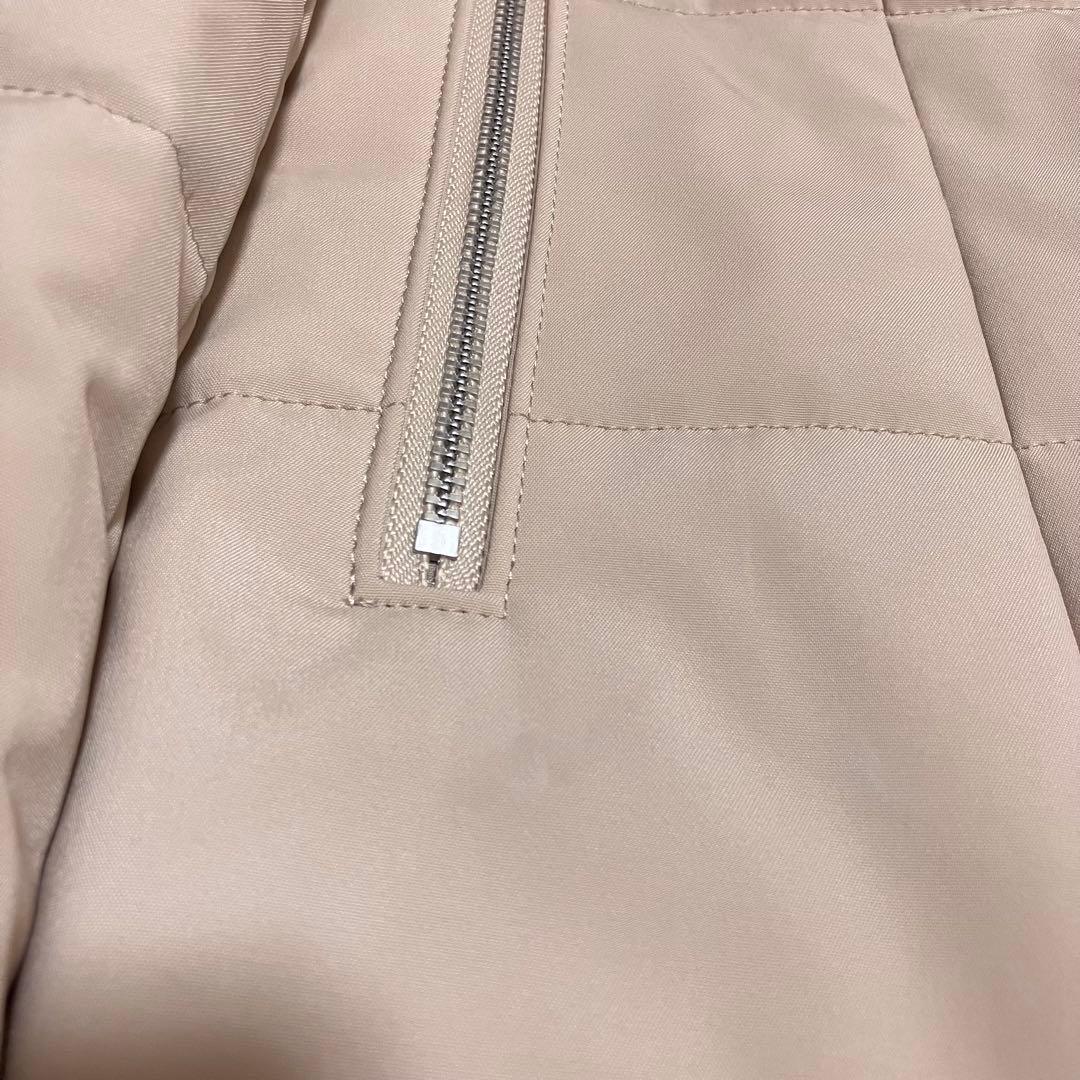 美品 フォクシーニューヨーク 中綿ジャケット ベージュ 女優襟 40 L