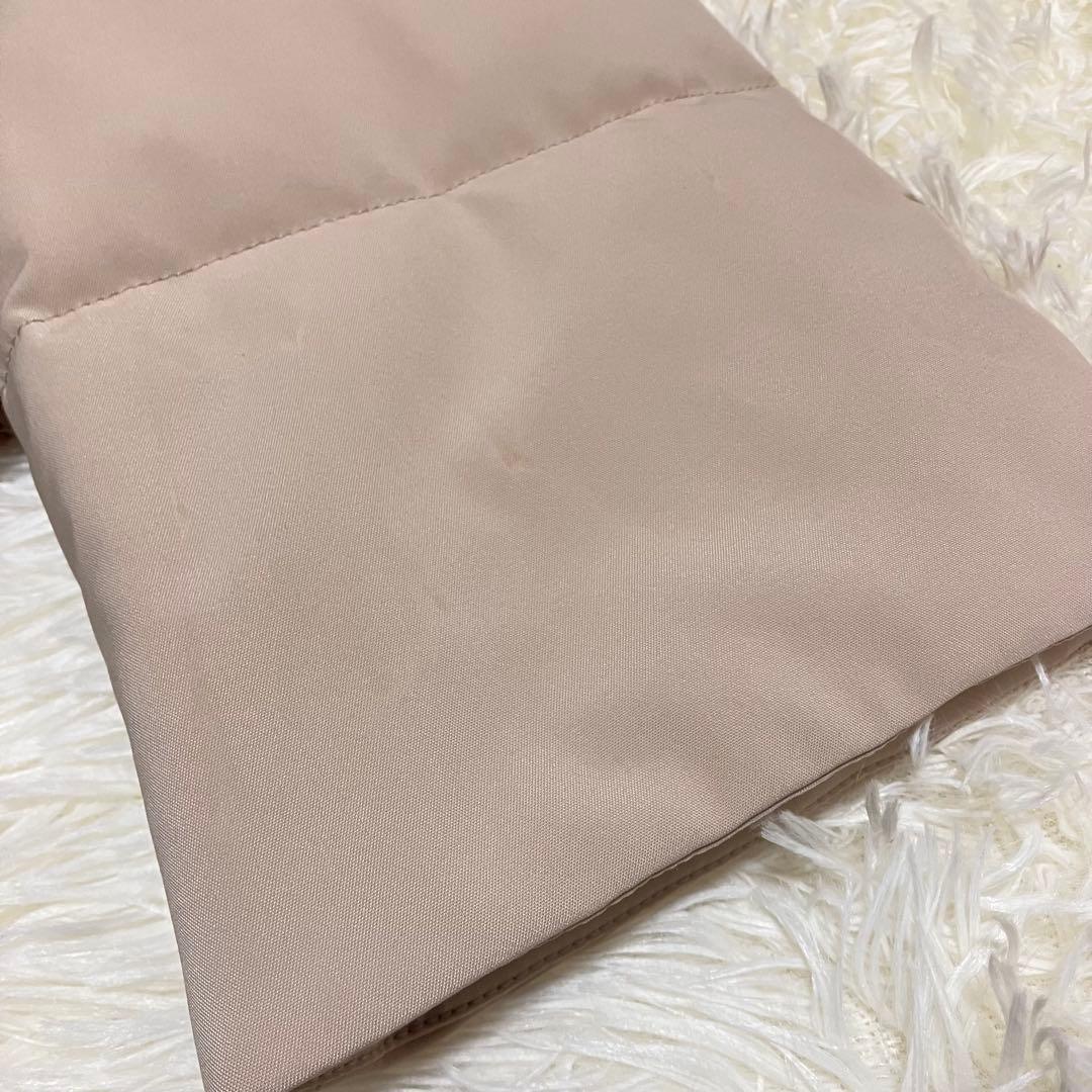 美品 フォクシーニューヨーク 中綿ジャケット ベージュ 女優襟 40 L