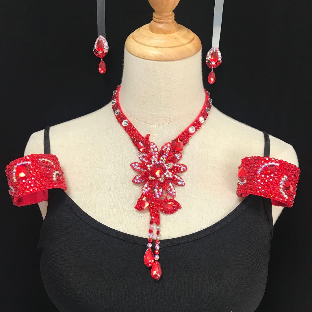 レッドアクセサリーセット　社交ダンス☆ベリーダンス