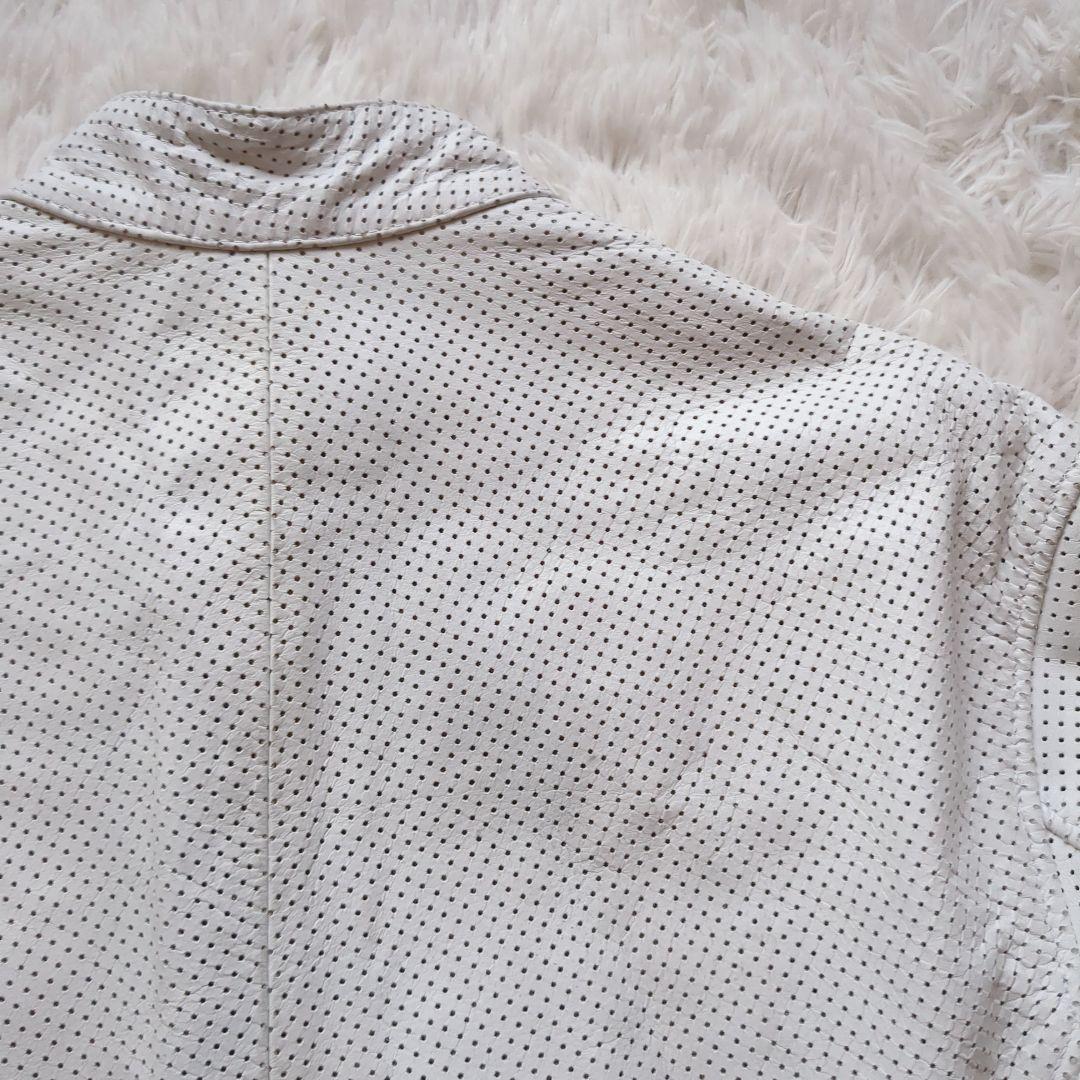 HORN WORKS パンチングレザー ライダースジャケット バッファロー XL