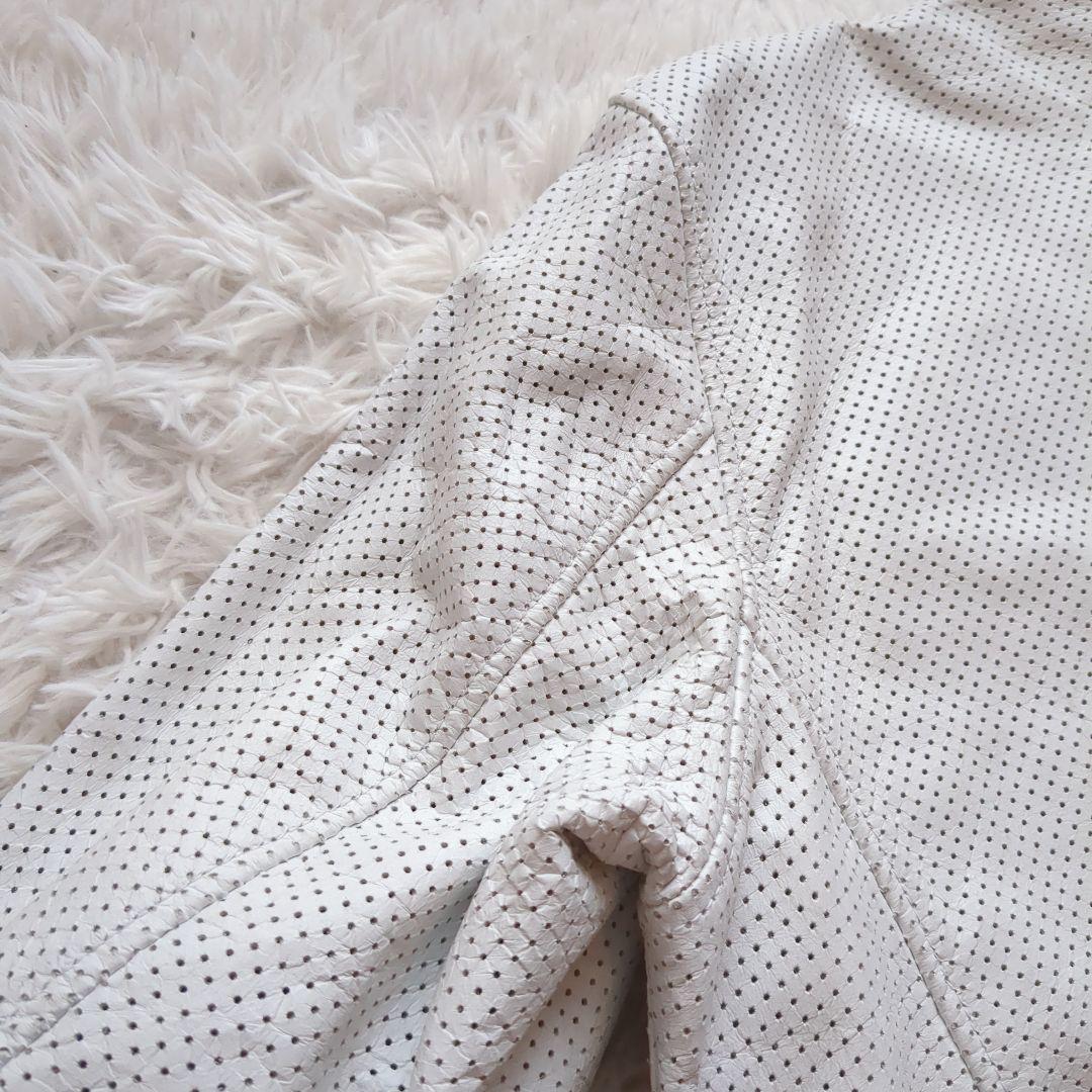 HORN WORKS パンチングレザー ライダースジャケット バッファロー XL