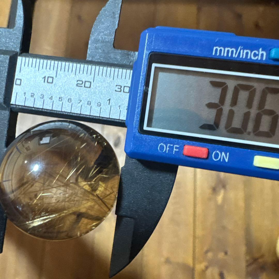 【極上品】コレクション級　ゴールドルチルスフィア 丸玉　約3.1cm 鑑別書付き