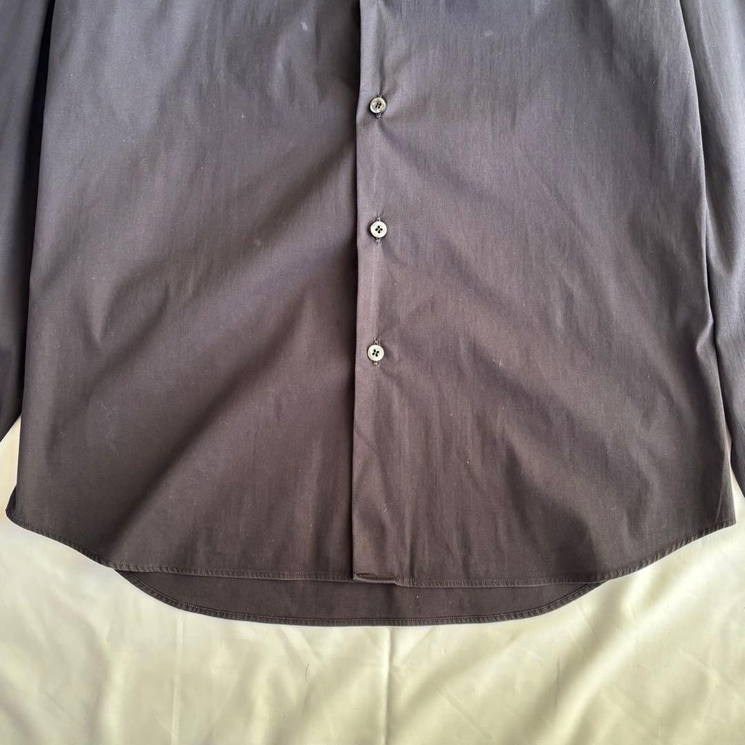 PRADA プラダ イタリア製 長袖 シャツ 38 ネイビーストレッチ メンズ