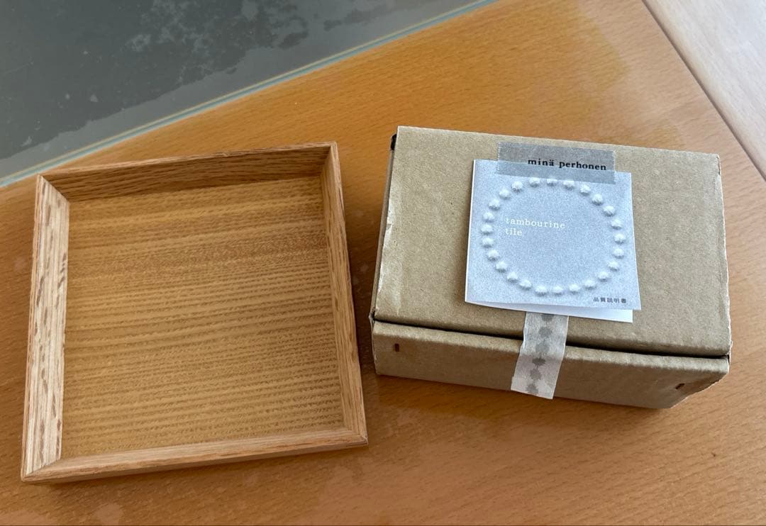 mina perhonen タイルセット 10枚セット　無印良品ウッドトレイ