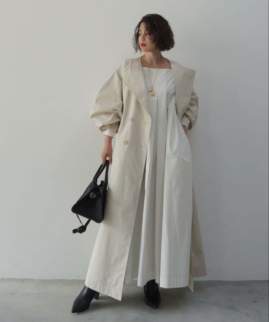 ETRE TOKYO エトレトウキョウ ノーカラートレンチコート M 定番