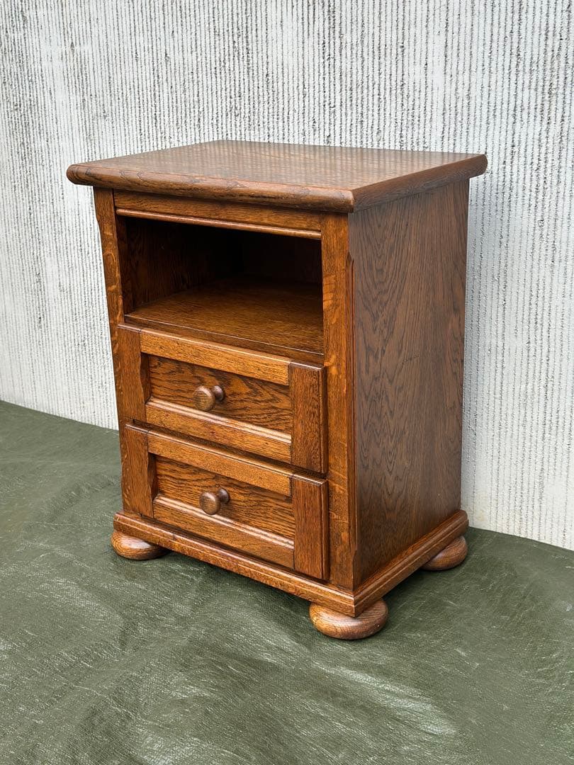 【サイドチェスト】ROMANIA　木製　丸足　オープンチェスト　花台　収納