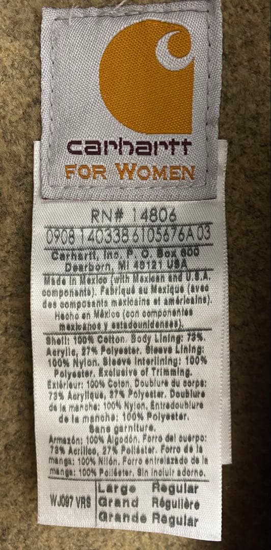 00's carhartt カーハート ダック デトロイト ジャケット　Lサイズ