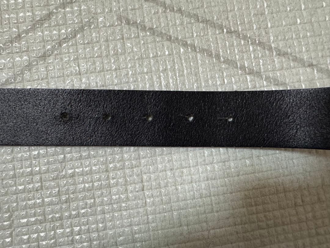 値下げ可　GUCCI ブラックレザーベルト Gロゴ付き　メンズ