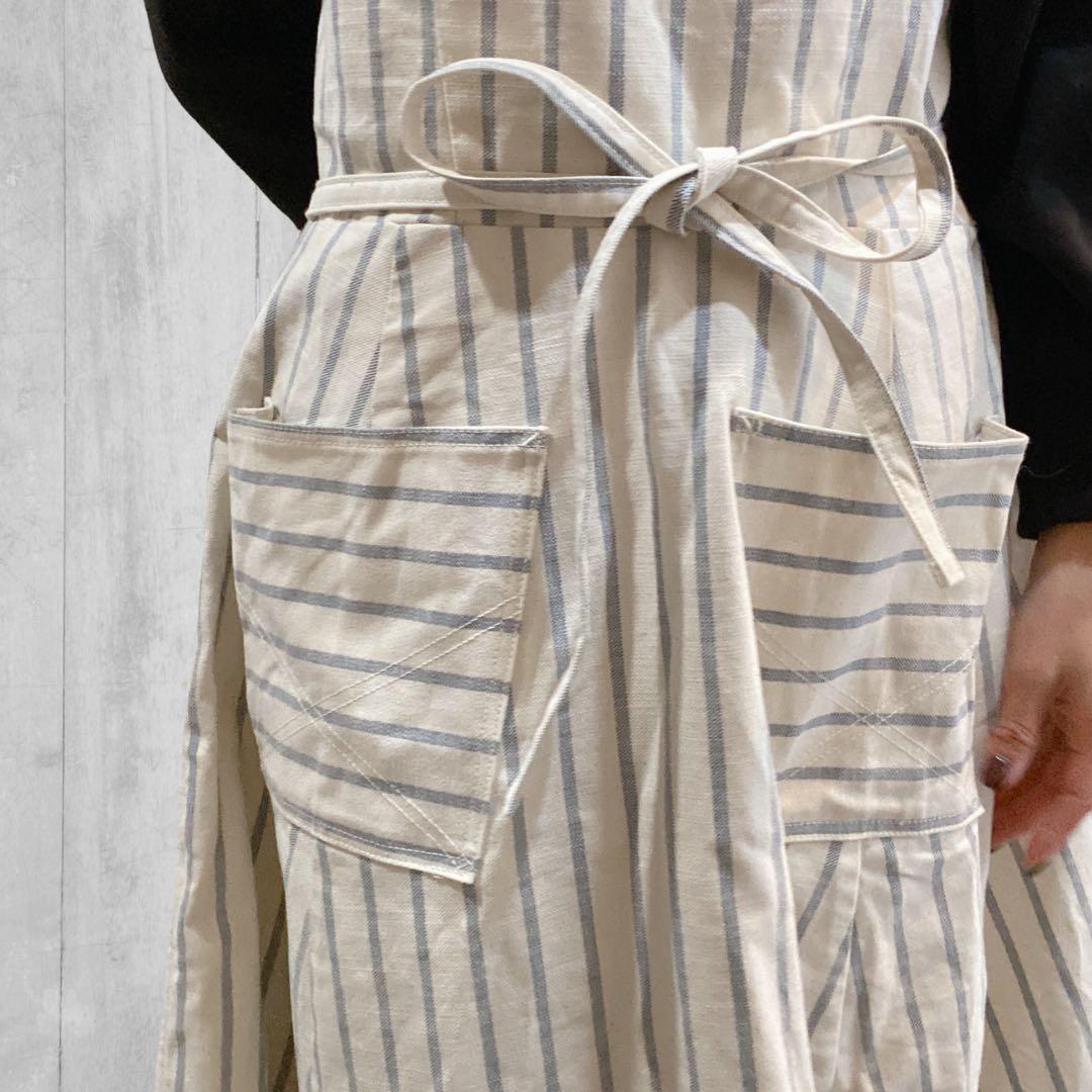劇レア キャピタル ストライプ デニム エプロン ドレス KAPITAL 児島
