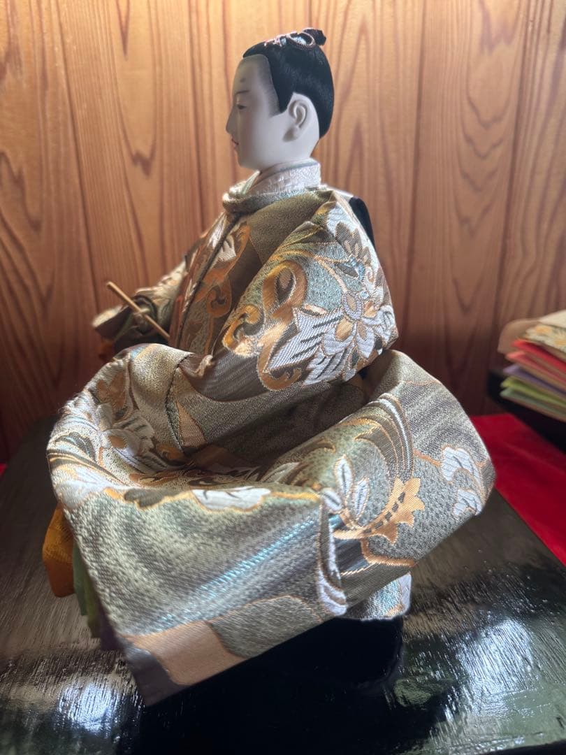 雛人形 男雛 女雛 セット黒い台座　※赤い布はつきません