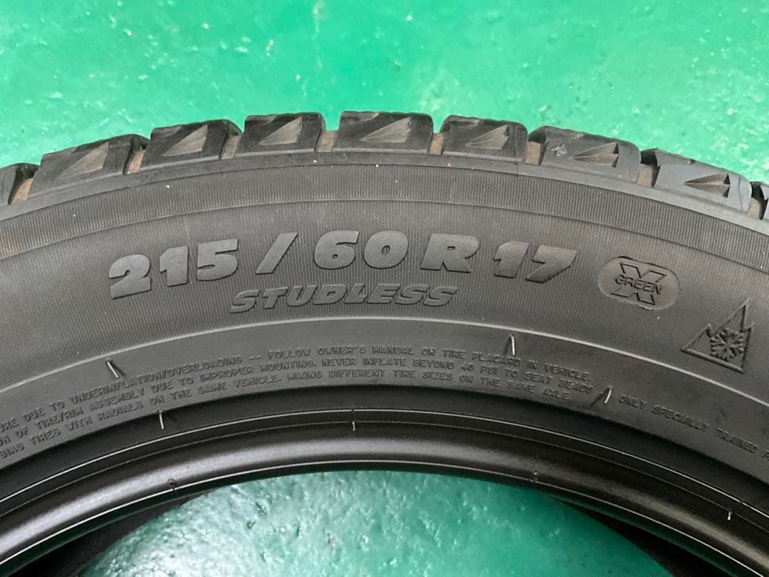 【送料無料】激溝！ミシュラン　X-アイス　215/60R17 中古2本セット
