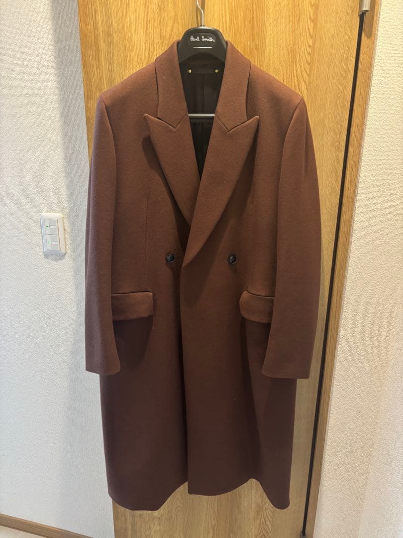 Paul Smith メルトンダブルブレスト チェスターコート ブラウン
