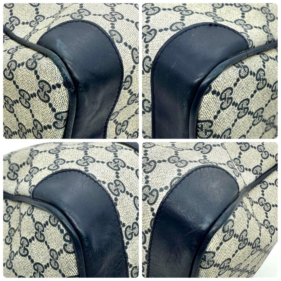 GUCCI グッチ ボストンバッグ GG PVC ネイビー シェリーライン