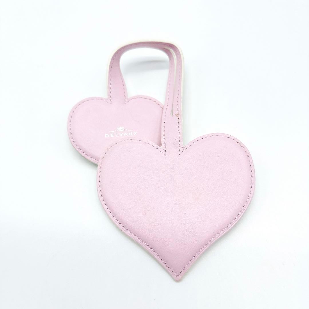 DELVAUX デルヴォー バッグチャーム ダブルハート ホワイト★C87