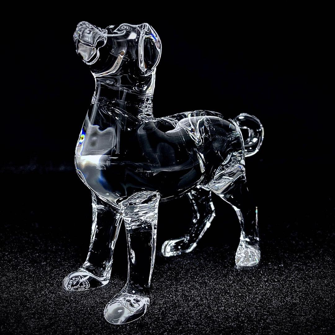 【美品】 Baccarat バカラ クリスタル フィギュリン 犬 干支 戌