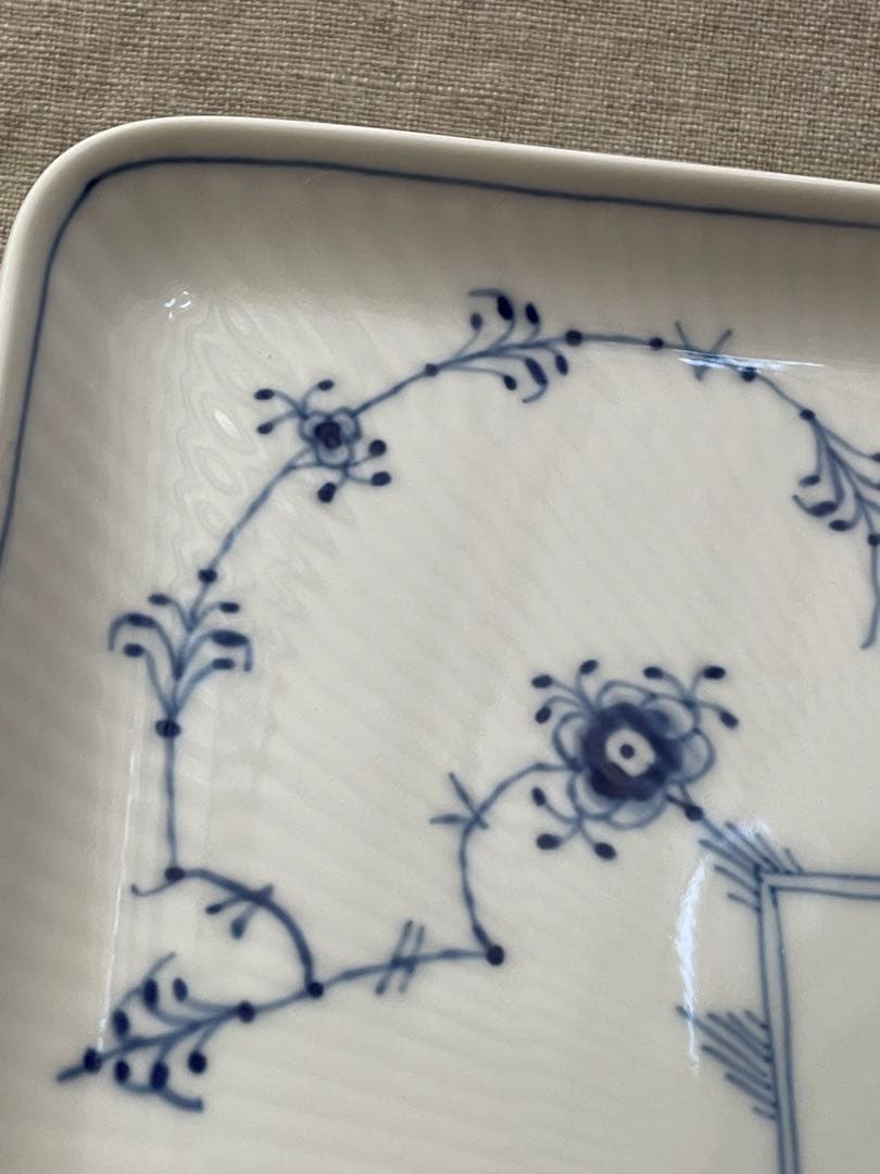 【新品】ロイヤルコペンハーゲン スクエアデイッシュ プレイン 20cm ２枚