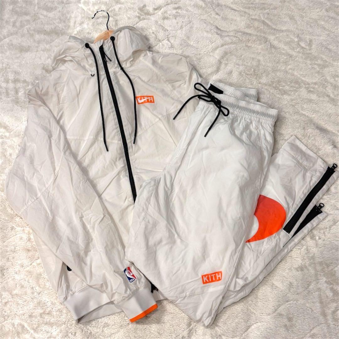 KITH Nike キス　ナイキ　コラボ　ナイロン　セットアップ　ホワイト　S