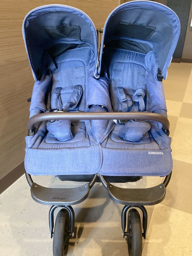 【美品】エアバギー ココダブル EX フロムバース 二人乗り 双子 ブルー