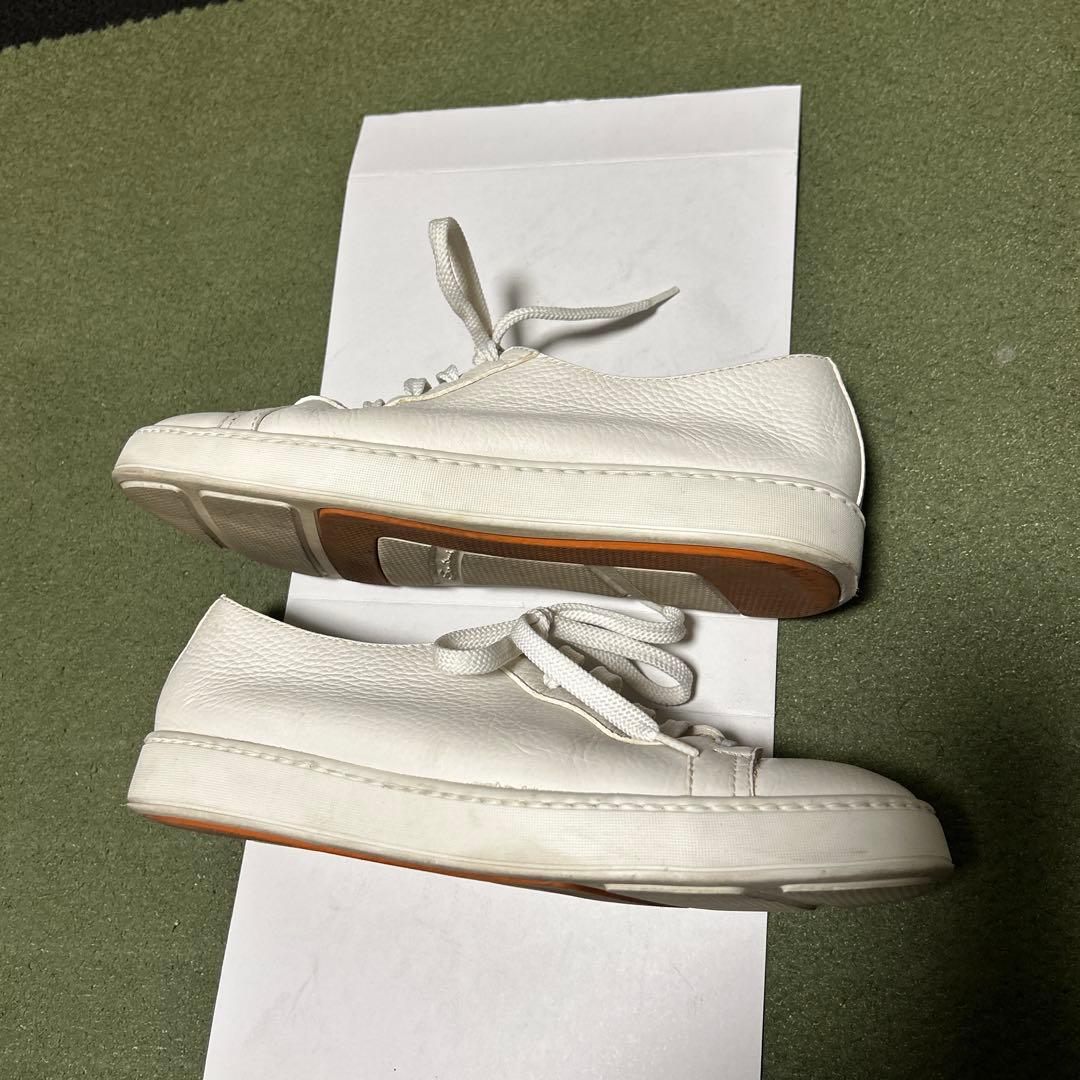 サントーニ☆レザースニーカー☆白☆サイズ７☆美品