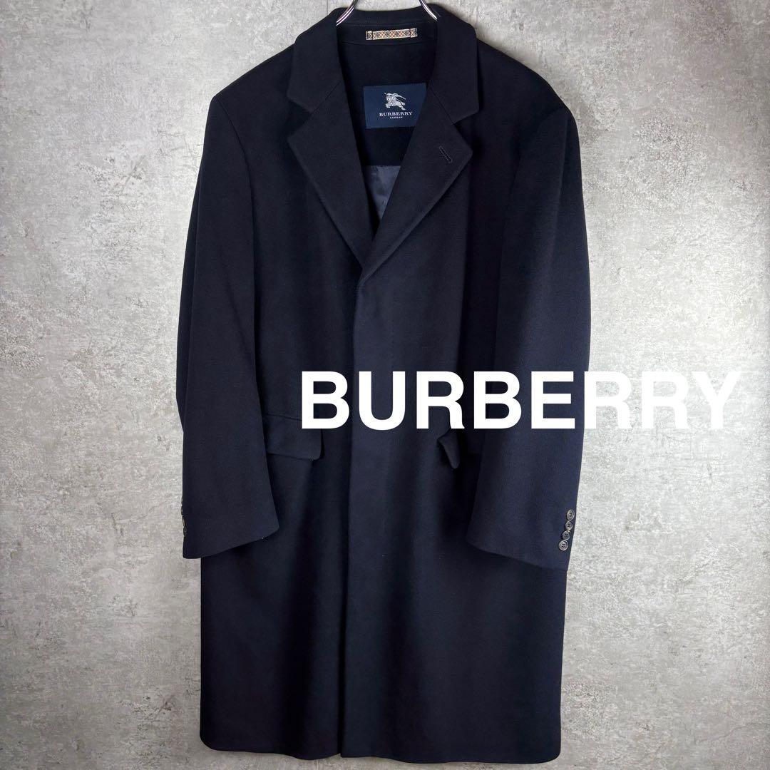 バーバリーロンドン　カシミヤ　BURBERRY バルマカーン　コート　48 紺色