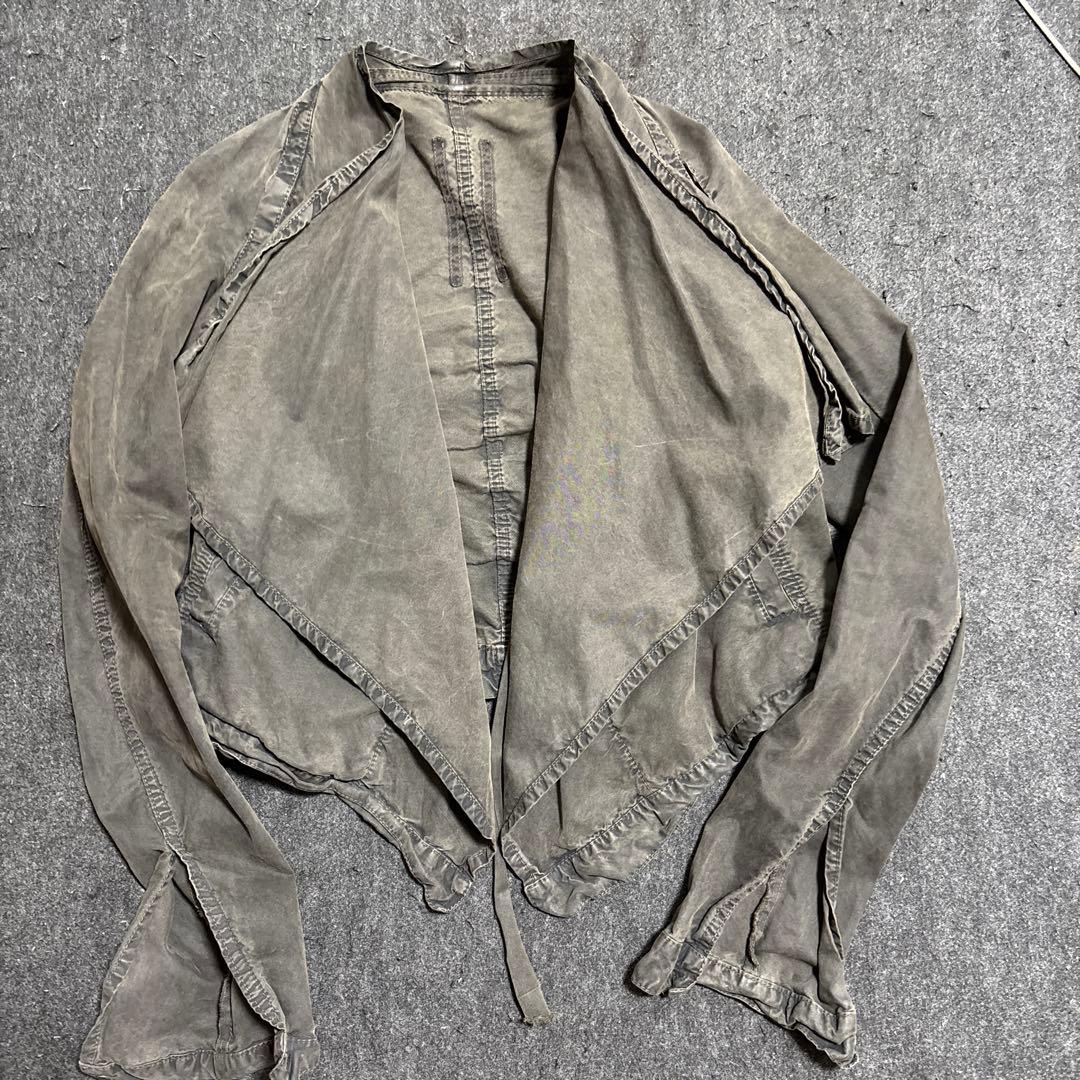 グレー クロップド丈 ミリタリージャケット