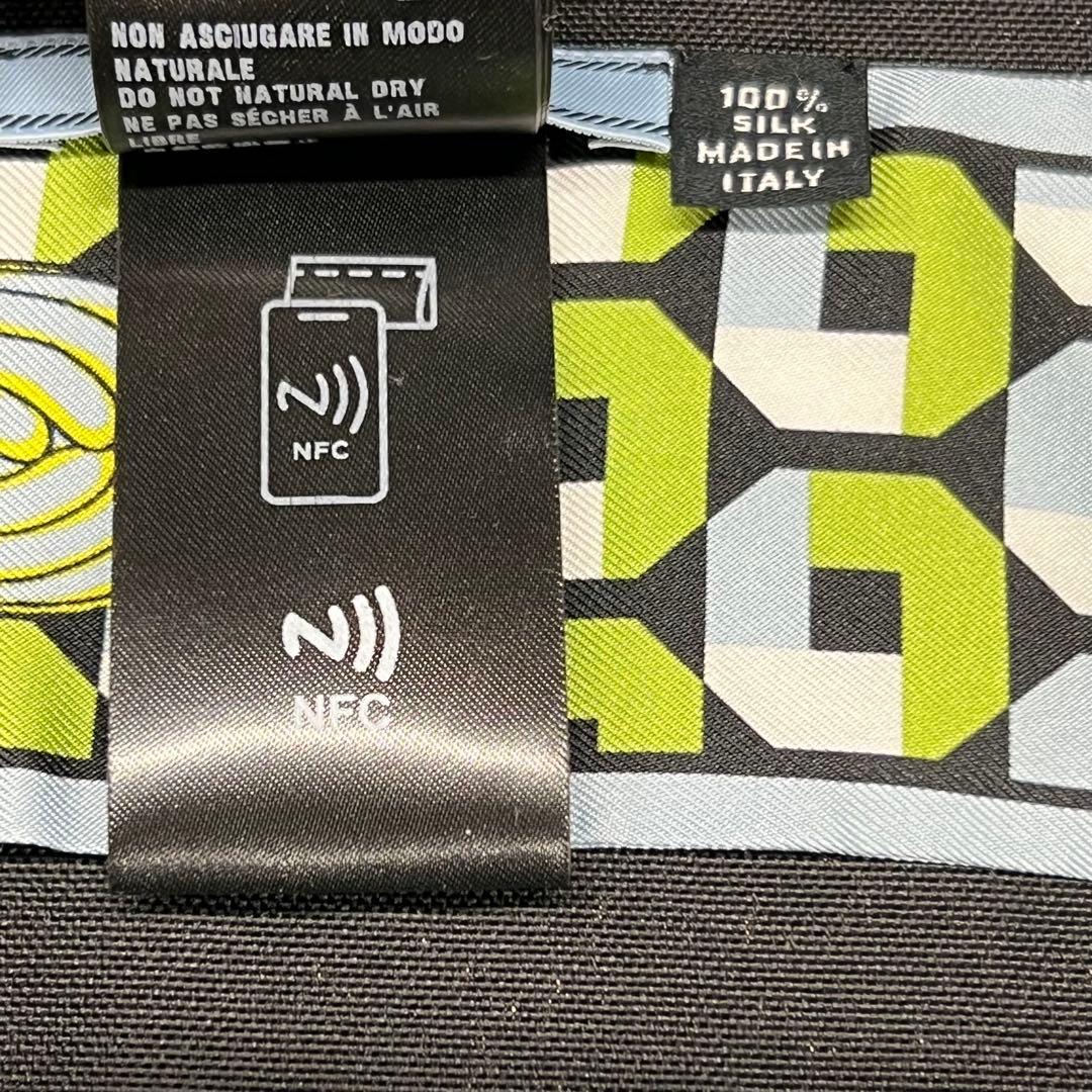 姫*パ様 hh【used】PRADA プラダ　スカーフ　リボン　水色　細いスカー