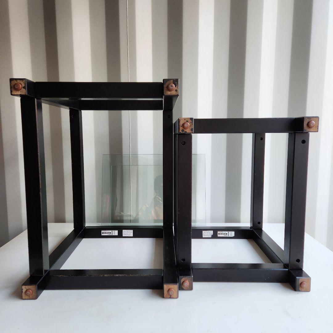 90's vintage IKEA ガラス ネストテーブル サイドテーブル　木製