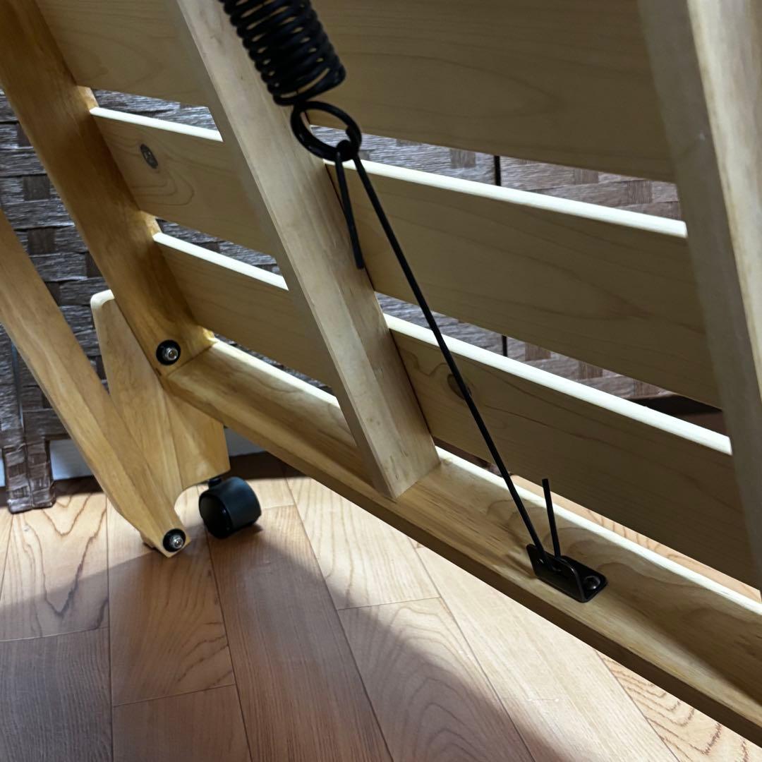 【美品】中居木工 折りたたみスノコベッド シングルサイズ　天然木