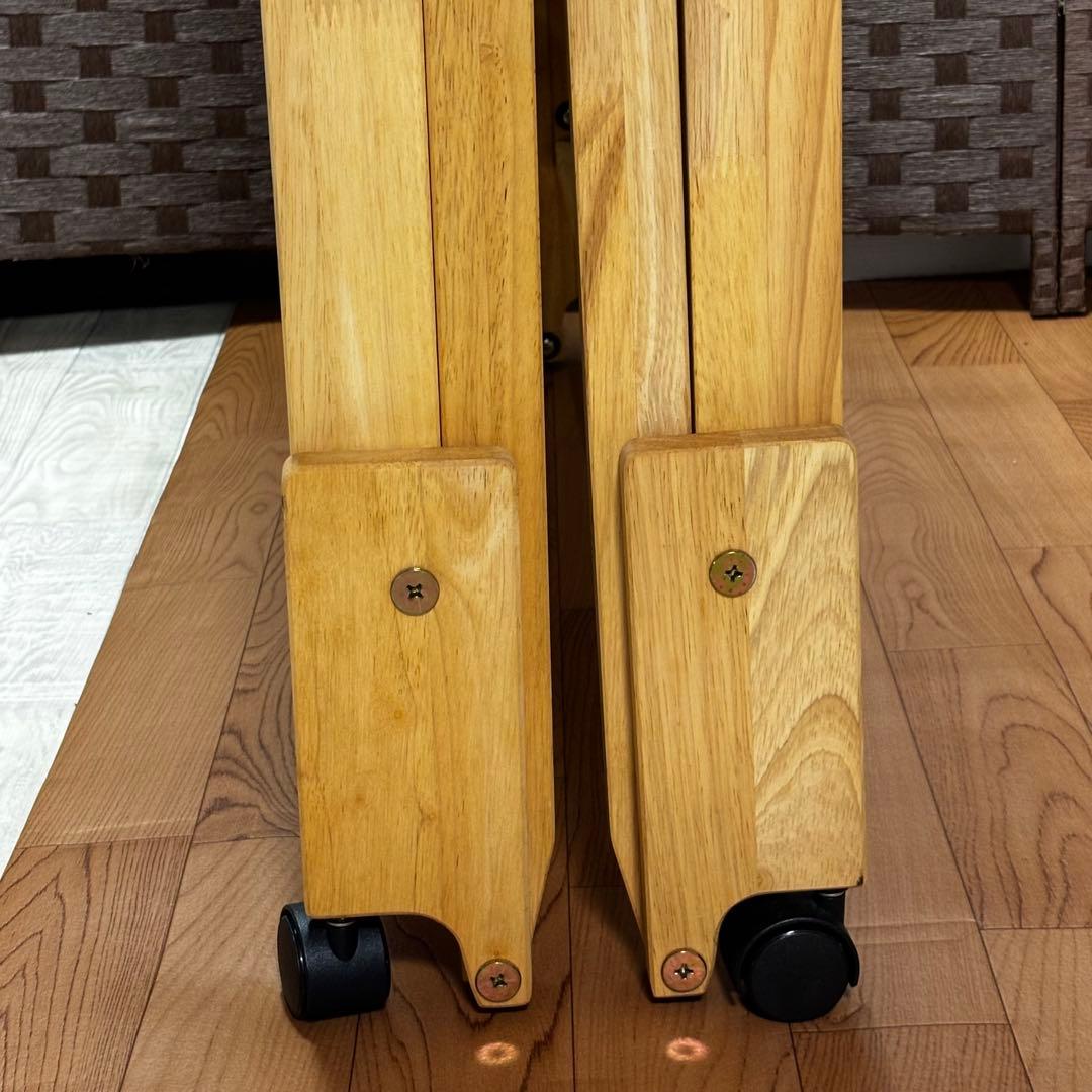 【美品】中居木工 折りたたみスノコベッド シングルサイズ　天然木