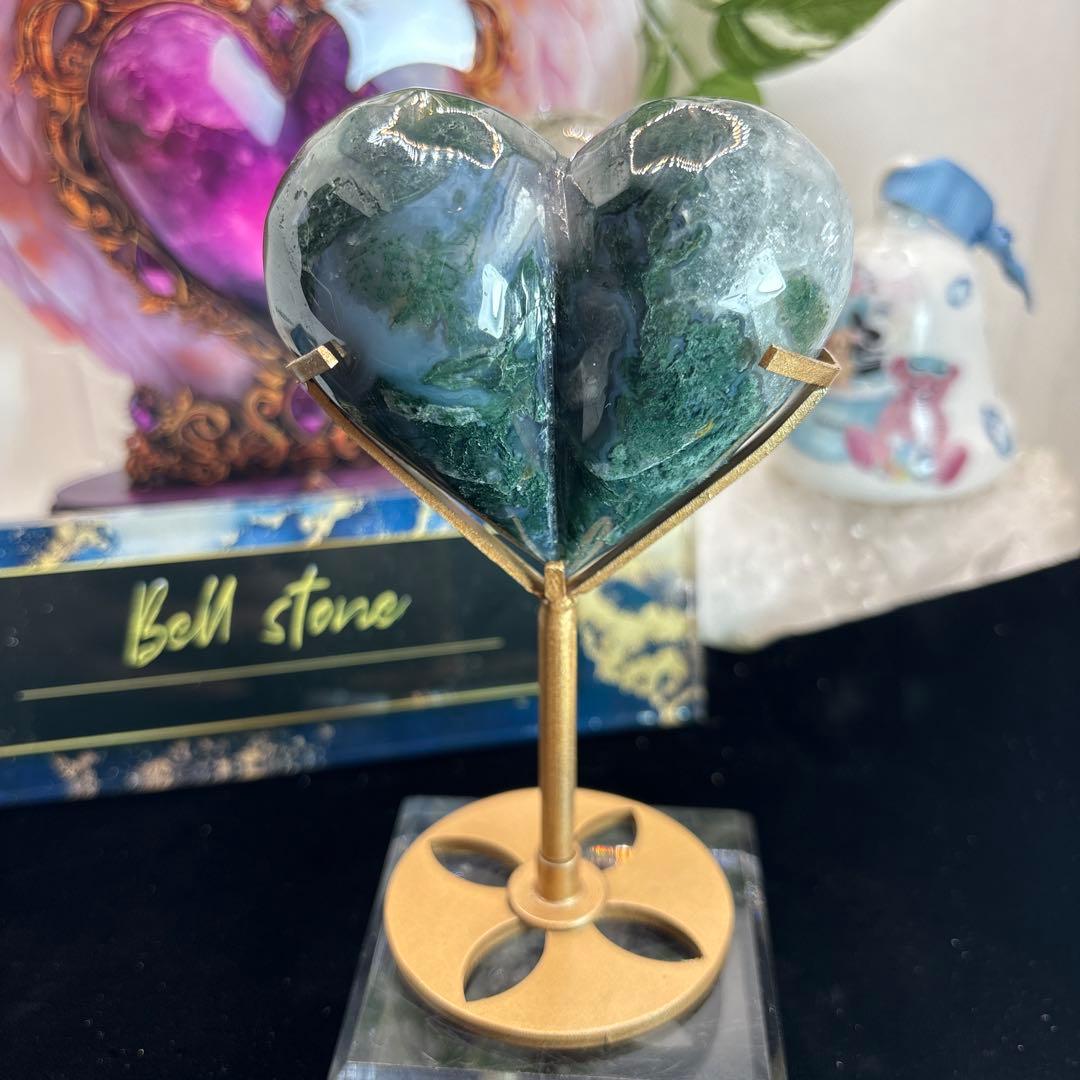 桃ハート♡モスアゲート♡No.2566