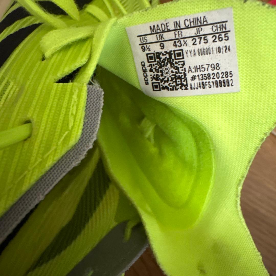 adidas ADIZERO スパイクシューズ イエロー/ネイビー　サイズ7.5